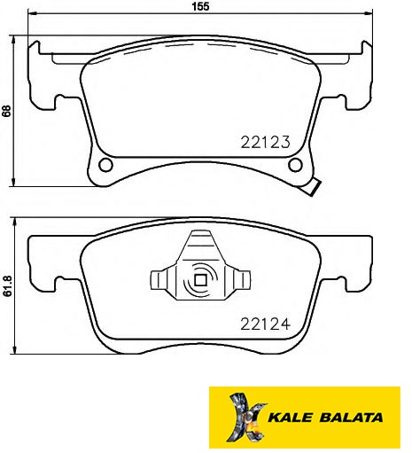 DİSK BALATA (ÖN)(15 JANT) OPEL ADAM 14- / CORSA E 14-