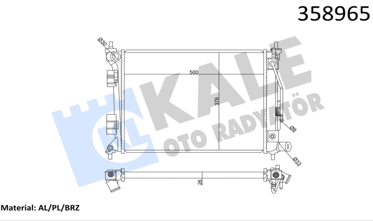 SU RADYATÖRÜ HYUNDAI i20 ACTIVE / i20 II