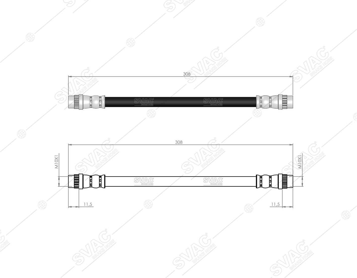 FREN HORTUMU (ARKA) DACIA DOKKER 12- / DUSTER 10-18 / LODGY 12- / LOGAN 10- / SANDERO 09- / RENAULT R21 89-94 / EXPRESS 94-98 / LAGUNA 98-01 / SYMBOL III 13-