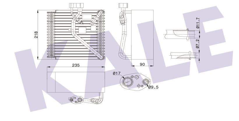 EVAPORATOR (BRAZING) HYUNDAI ACCENT (X-3) 1.3 13I/15I 12V 15I 16V 94-00