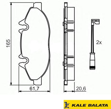 DİSK BALATA (ÖN) M.BENZ VIANO (W639) 03- / VITO 03-