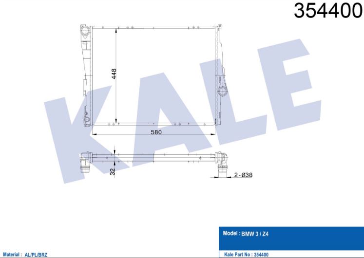 SU RADYATÖRÜ (BRAZING)(AT/MT) BMW 3 / Z4