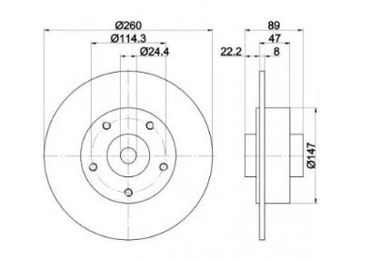 FREN DİSKİ (ARKA)(260MM) RENAULT FLUENCE 10- / MEGANE III 08-