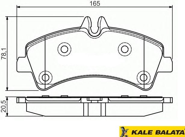 DİSK BALATA (ARKA)(BALON TEKER) VW CRAFTER 2,0 2,5 TDI / SPRINTER 06-