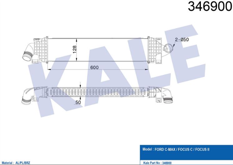INTERCOOLER (BRAZING) FORD C-MAX / FOCUS C / FOCUS II