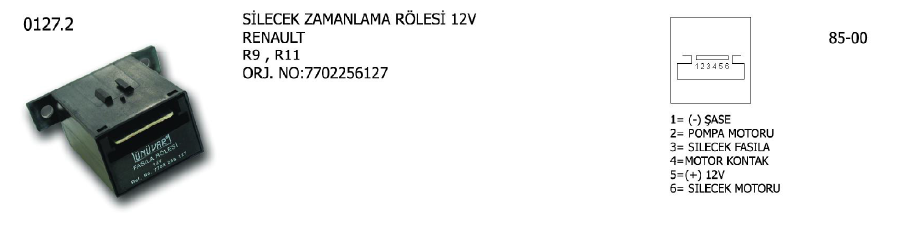 SİLECEK ZAMANLAMA RÖLESİ RENAULT R9 85-00