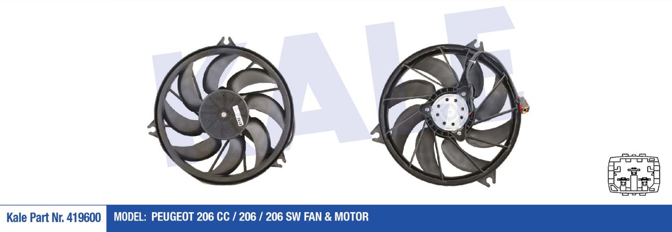 FAN MOTORU PEUGEOT 206 1.1-1.4 8V-1.6 8V 99- (AC)