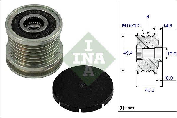 ALTERNATÖR KASNAĞI (6 KANAL) VW CADDY II / GOLF III-IV / PASSAT / POLO III / TRANSPORTER T4 / SEAT CORDOBA / IBIZA II / TOLEDO