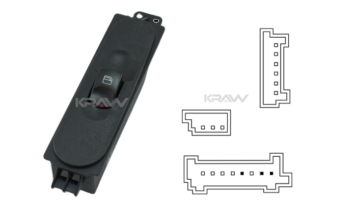 CAM ANAHTARI (SAĞ)(TEKLİ)(İNCE BUTON)(3 FİŞLİ) VW CRAFTER