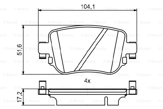 DİSK BALATA (ARKA) AUDI A1 1.4 TDI-1.6 TDI 14- / VW GOLF VII / CADDY IV