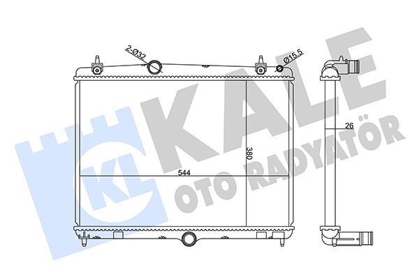 SU RADYATÖRÜ (BRAZING) CITROEN C5 III - PEUGEOT 508 SW I / 508 I / 407