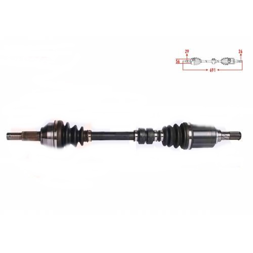 AKS KOMPLE (SOL)(691mm) NISSAN QASHQAI J10 1.6 16V (HR16DE) 07-12