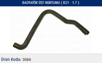 RADYATÖR ÜST HORTUMU RENAULT R21 1.7