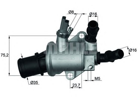 TERMOSTAT (88°C) OPEL ASTRA H 1,9 CDTI 04-