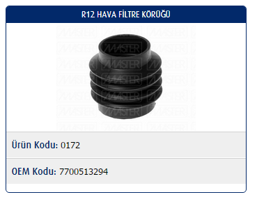 HAVA FİLTRE KÖRÜĞÜ RENAULT R12