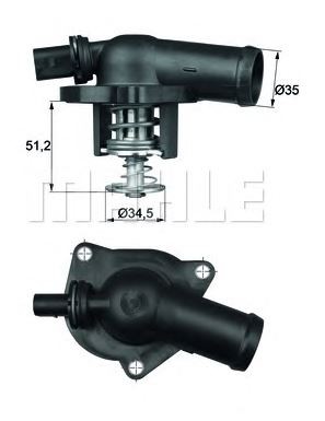 TERMOSTAT (109°C) AUDI A2 1.6 FSI