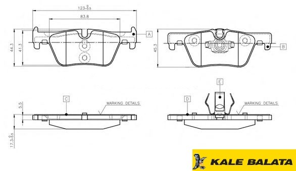 DİSK BALATA (ARKA) BMW 1 (F20-F21) 15- / BMW 2 (F22-F87) 15- / BMW 3 (F30-F80) 12- / BMW 4 (F33-F83) 13- / X3 (F25) 11-