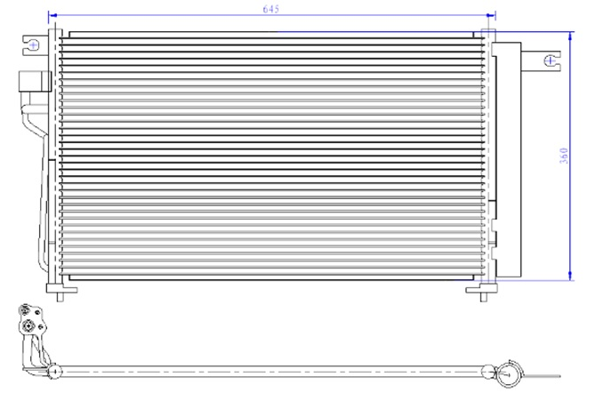 KLİMA RADYATÖRÜ(CKI100) KİA RİO 1.5 CRDİ 05+