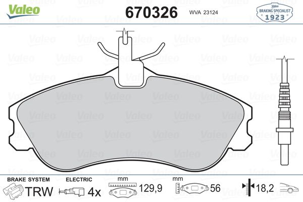 DİSK BALATA (ÖN) PEUGEOT 306 1.4 SL-1.6-1.9D-2.0 94-01 / PARTNER 1.4-1.6-1.8D-1.9D 96-15