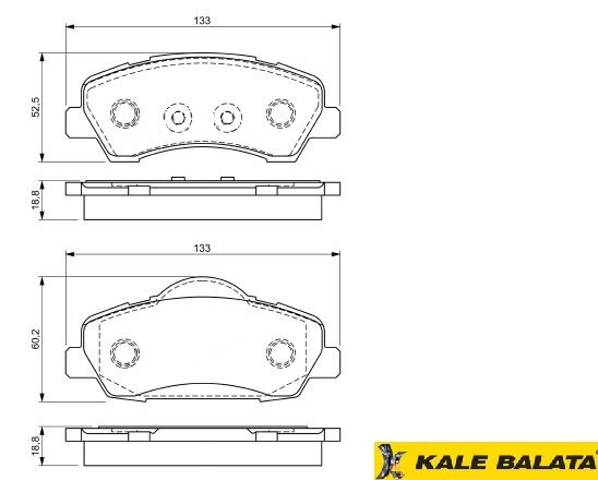 DİSK BALATA (ÖN) PEUGEOT 301 12- / 308 13- /C4 14-