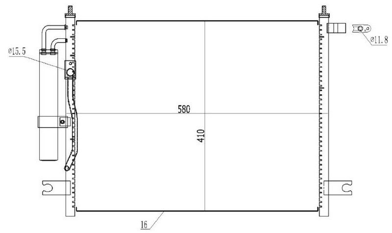 KLİMA RADYATÖRÜ(CCH560) AVEO 1,2İ 02- / KALOS 1,2İ 8V 05-