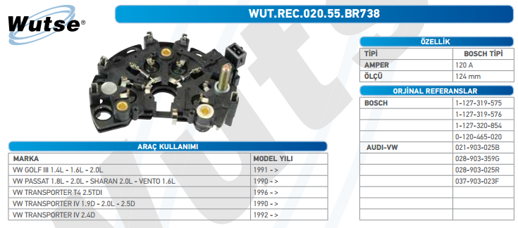 DİOT TABLASI (BOSCH TİPİ) MRCDS BİNEK/VW POLO/TRANSPORTER