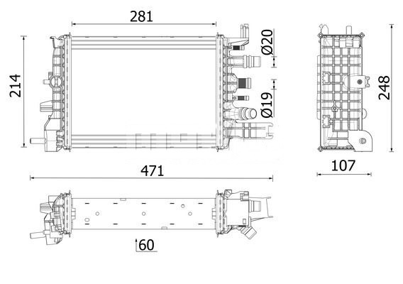 INTERCOOLER(IRN365) RENAULT CLIO V 20- / DUSTER 20-