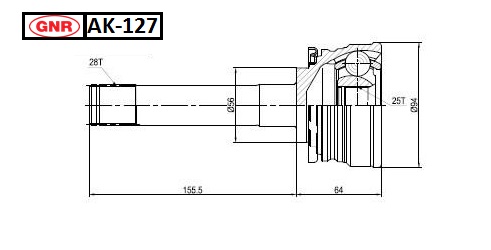 AKS KAFASI (28x25x56x219,5) MITSUBISHI L-200 02-06