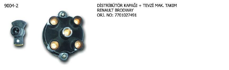 DİSTRİBÜTÖR KAPAĞI+TEVZİ MAKARASI RENAULT R11 / R18 / R19 / R21 / R25 89-95 CLIO 91-96 / TRAFIC 94-97 / VOLVO 340 360 83-86 / FIAT DUCATO 85-90 / PANDA 86-89 / CITROEN AX 91-96 / BX 82-93 / C15 87-96