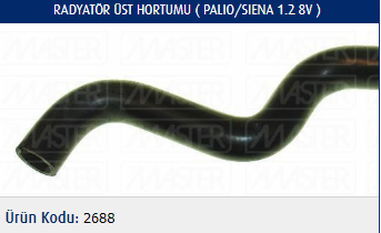 RADYATÖR ÜST HORTUMU FIAT PALIO 1.2 8V 97-02 / SIENA 1.2 8V 97-02