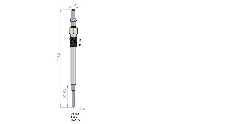 KIZDIRMA BUJİSİ (4,4V) OPEL VECTRA / ASTRA / CORSA 1.3-1.7 EURO5