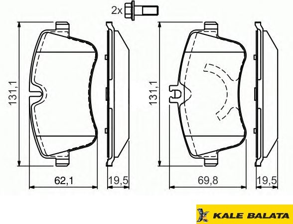 DİSK BALATA (ÖN) M.BENZ C-SERİSİ (W203-CL203) 00- / C-SERİSİ T-MODEL (S203) 04- / CLC-SERİSİ (CL203) 08- / CLK (C209) 05- / SLK (R171) 05-