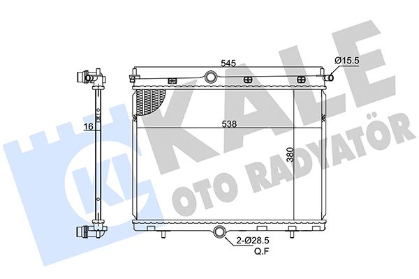 SU RADYATÖRÜ OPEL CORSA F 1.2 1.5 19=> / MOKKA - PEUGEOT 208 II / 2008 II 1.2 PUROTECH 1.5 BLUEHDI 19=> - DS DS 3 1.2 PUROTECH 1.5 BLUEHDI 18=> (MT) [BRAZING] [16MM]