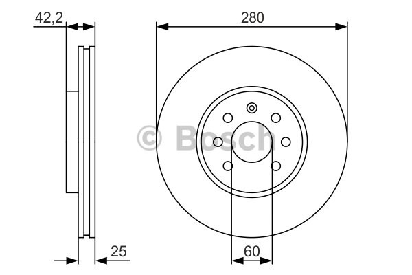 FREN DİSKİ (ÖN)(280MM) OPEL ASTRA H 1.4-1.6-1.9 CDTI