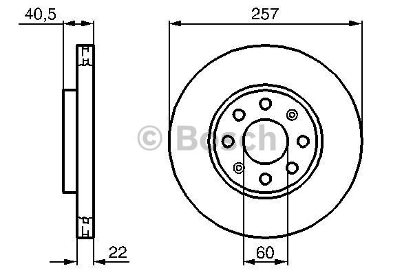 FREN DİSKİ (ÖN)(257MM) FIAT GRANDE PUNTO 05- / PUNTO 12- / PUNTO EVO 09- / OPEL ADAM 14- / CORSA D 09- / CORSA E 14-