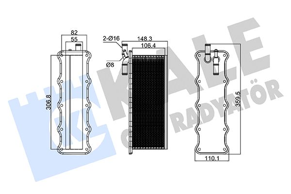 INTERCOOLER AUDI A3 1.4TFSI - SEAT IBIZA / LEON SKODA FABIA / OCTAVIA - VW POLO / JETTA 1.2TSI (CJZA) / GOLF VI/VII / PASSAT / TIGUAN 1.4TSI 15<20 (CHPA CPTA) PLAKA TİPİ [BRAZING AL/AL] [55MM]