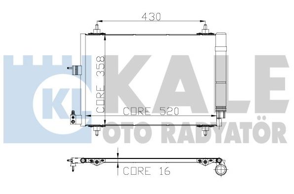 KLİMA RADYATÖRÜ (BRAZING)(MT)(KURUTUCULU) PARTNER II-BERLINGO II-XSARA II-X