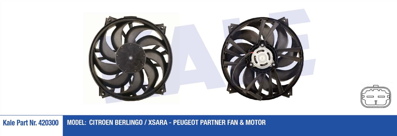 FAN MOTORU PEUGEOT PARTNER II 1,8D 385MM