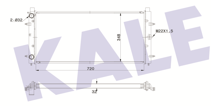 SU RADYATÖRÜ (BRAZING)(MT) VW TRANSPORTER T4 2,4 2,5TDI