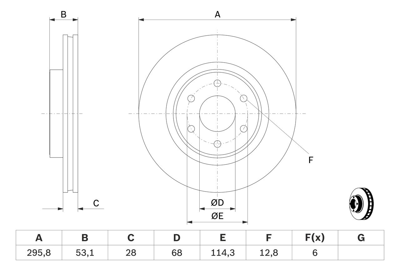 FREN DİSKİ (ÖN)(295,8MM) NISSAN NAVARA NP300 2.5 DCİ 4WD 05-