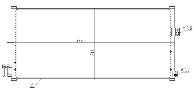 KLİMA RADYATÖRÜ(CNI645) ALMERA/PRİMERA P12 1.5i-1.8i-2.0i