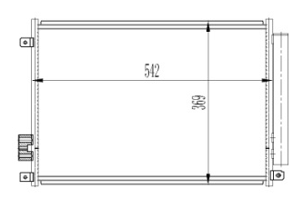 KLİMA RADYATÖRÜ(CFI768) FİAT FİAT 500 1.2İ-1.3MJTD-1.4İ- 1.3TDCİ-1.3JTD 07- / 08- / 11- (542X369X16)
