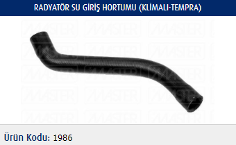 RADYATÖR ÜST HORTUMU FIAT TEMPRA 1.6 KRB 90-93 / TİPO 1.6 KRB 90-93