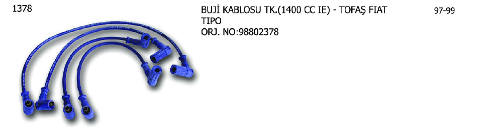 BUJİ KABLOSU FIAT TİPO 97-99