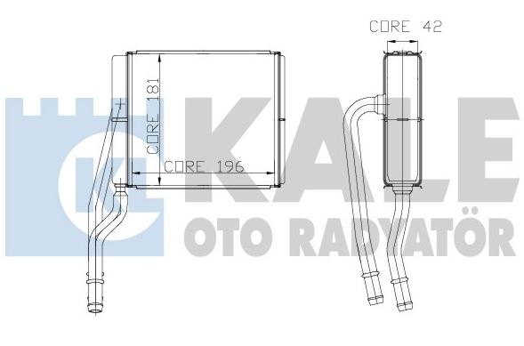 KALORİFER RADYATÖRÜ (BRAZING)(AT/MT) FORD FOCUS I 98/04  TRANSİT CONNECT (2 SIRA ALB)