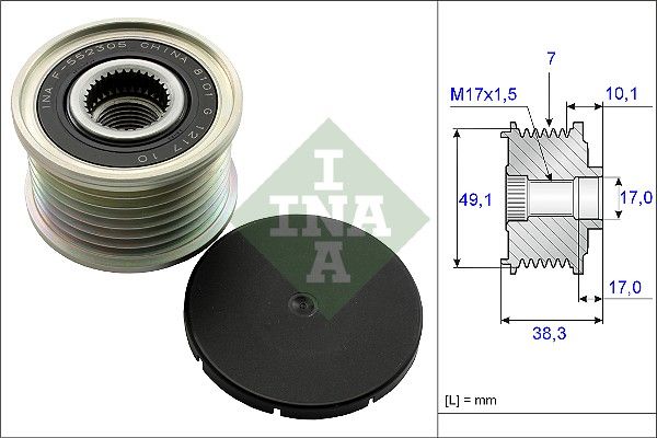 ALTERNATÖR KASNAĞI (7 KANAL) RENAULT ESCAPE IV / FLUENCE / GRAND SCENIC III / KADJAR / KALEOS / LAGUNA / MEGANE II / MEGANE IV / TRAFIC III