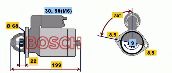 MARŞ MOTORU ( 12 V 9 DİŞ ) OPEL AGILA A / ASTRA F-G-H / COMBO / CORSA A-B-C-D / VECTRA A-B-C / ZAFIRA / CHEVROLET AVEO / KALOS / FIAT STILO 1.6 16V / MERCEDES-BENZ C-SERISI S204 09-14