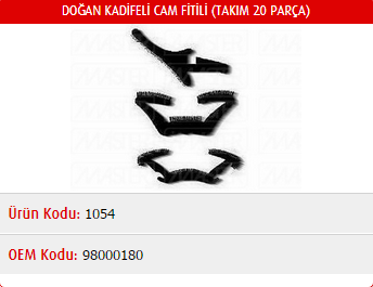 KADİFELİ CAM FİTİLİ FIAT TOFAŞ M131