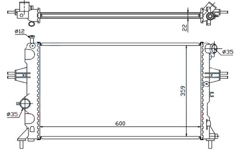 SU RADYATÖRÜ (MEKANİK)(AT)(MOP916) OPEL ASTRA G