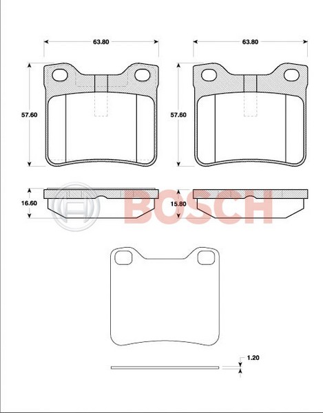 DİSK BALATA (ARKA)(YENİ NO:0986494055) PEUGEOT 406 1,8 16V-1,9D 95-